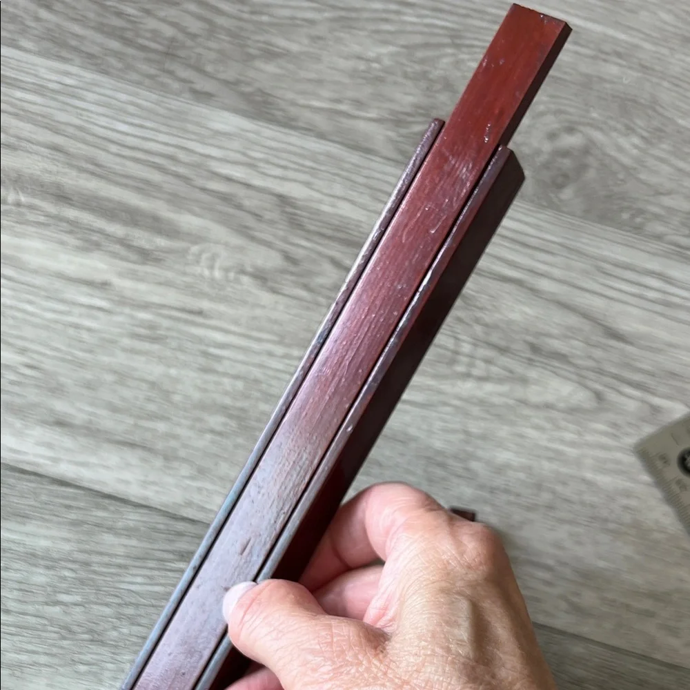 Vintage Japanese Wooden Chopsticks with matching case Floral decoration